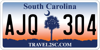 SC license plate AJQ304
