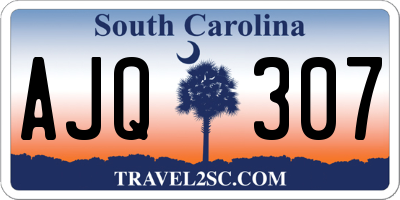 SC license plate AJQ307