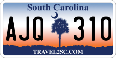 SC license plate AJQ310