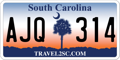 SC license plate AJQ314