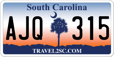 SC license plate AJQ315