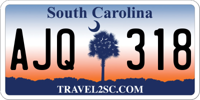 SC license plate AJQ318