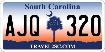 SC license plate AJQ320