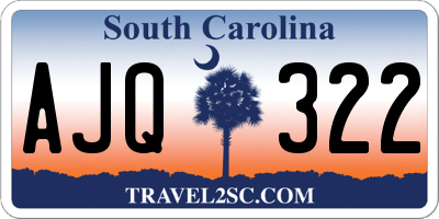 SC license plate AJQ322