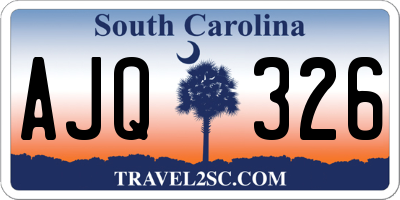 SC license plate AJQ326