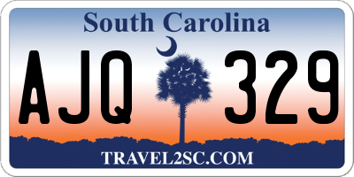 SC license plate AJQ329