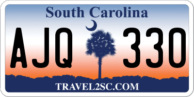SC license plate AJQ330
