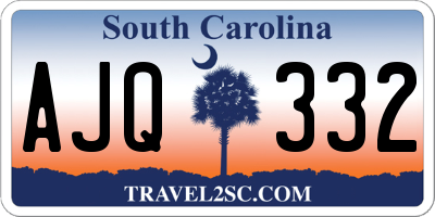 SC license plate AJQ332
