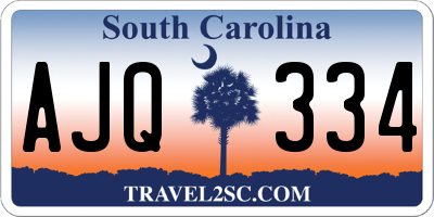 SC license plate AJQ334