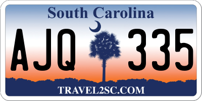 SC license plate AJQ335
