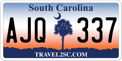 SC license plate AJQ337