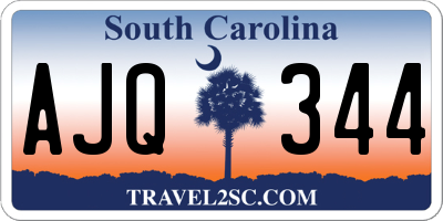 SC license plate AJQ344
