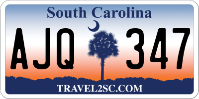 SC license plate AJQ347
