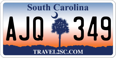 SC license plate AJQ349