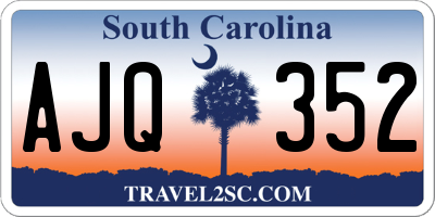 SC license plate AJQ352