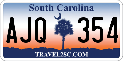 SC license plate AJQ354