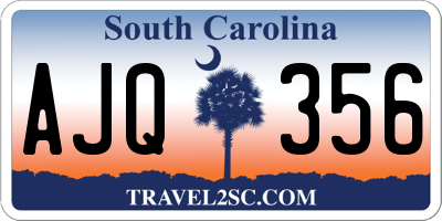 SC license plate AJQ356