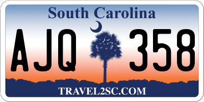 SC license plate AJQ358