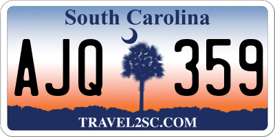 SC license plate AJQ359