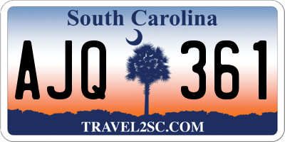 SC license plate AJQ361