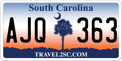 SC license plate AJQ363