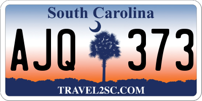 SC license plate AJQ373