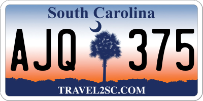 SC license plate AJQ375