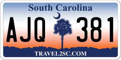 SC license plate AJQ381