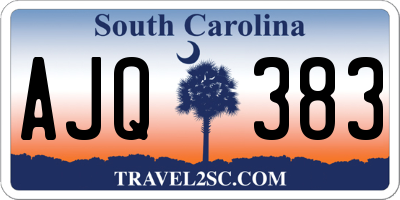SC license plate AJQ383