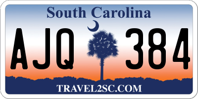 SC license plate AJQ384