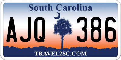 SC license plate AJQ386