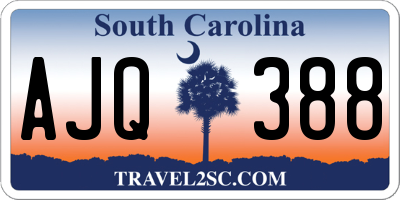 SC license plate AJQ388