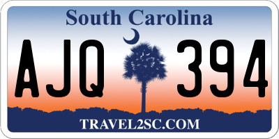 SC license plate AJQ394