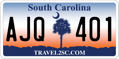SC license plate AJQ401