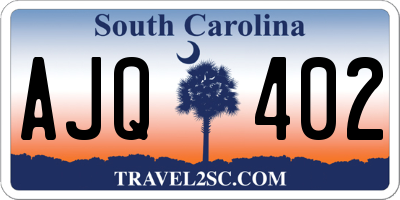 SC license plate AJQ402