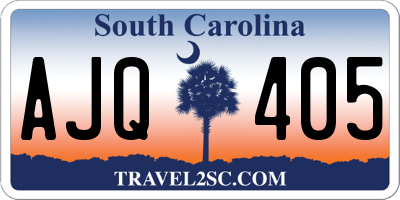 SC license plate AJQ405
