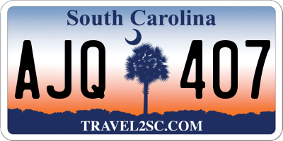 SC license plate AJQ407