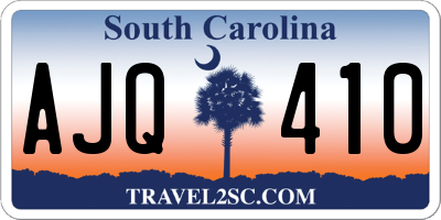 SC license plate AJQ410
