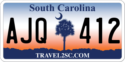 SC license plate AJQ412