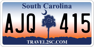 SC license plate AJQ415