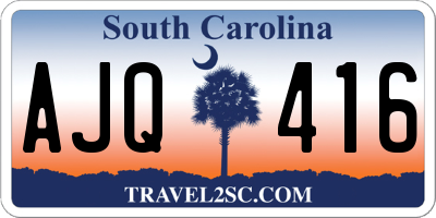 SC license plate AJQ416