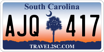 SC license plate AJQ417
