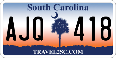 SC license plate AJQ418