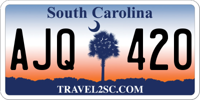 SC license plate AJQ420
