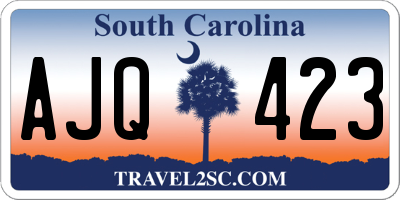 SC license plate AJQ423