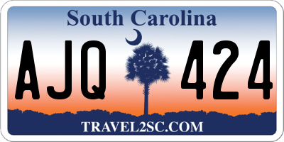 SC license plate AJQ424