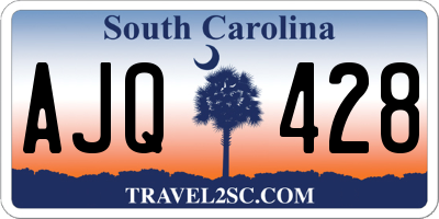 SC license plate AJQ428