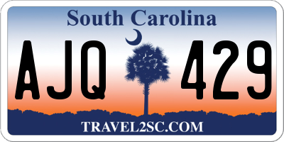SC license plate AJQ429