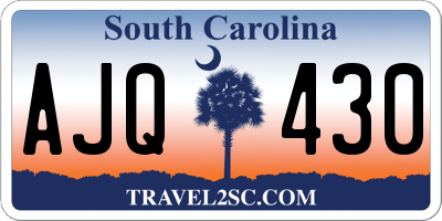 SC license plate AJQ430