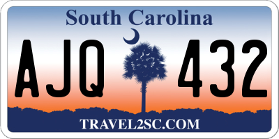 SC license plate AJQ432